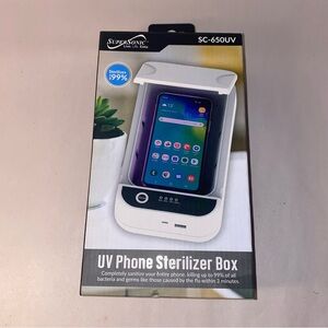 UV Phone Sterilizer Box Supersonic SC-650UV Kills 99% Of All Germs NEW OPEN BOX